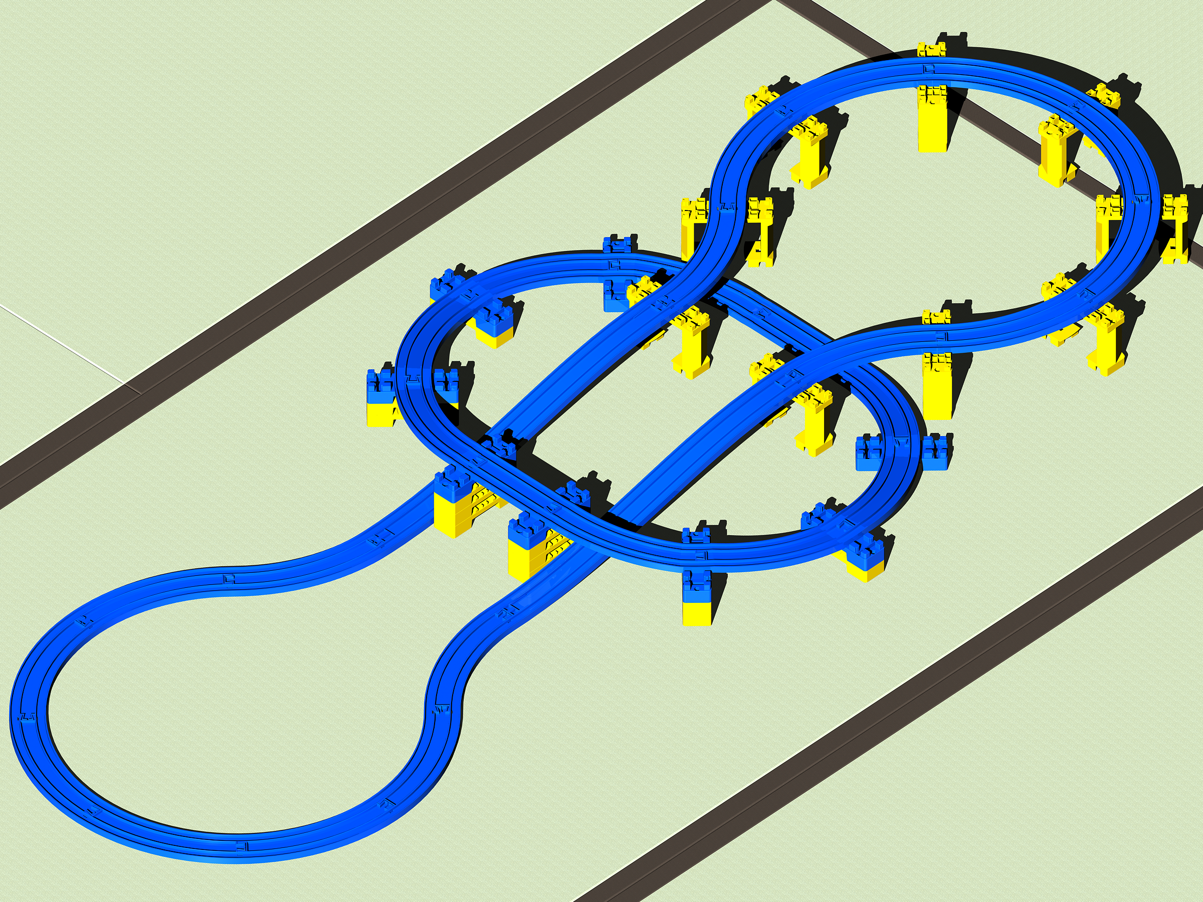 プラレール カーブ坂レール